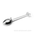 Stainless Steel Long Handle Oval Shaped Tea